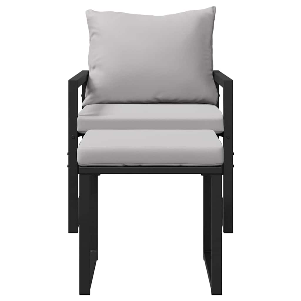 vidaXL gartenmöbel mit Kissen mit Kissen 4 pcs Hellgrau Polyester