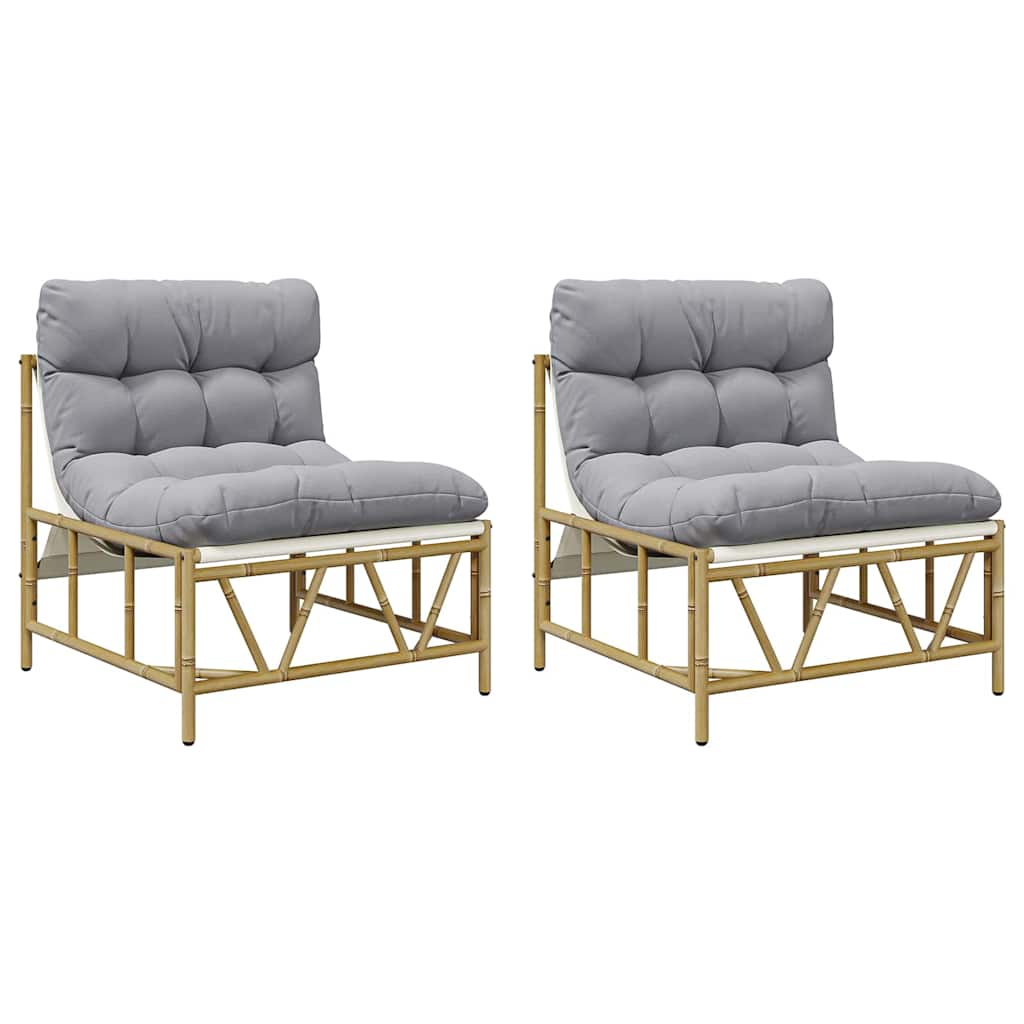 vidaXL Gartenstuhl 2 pcs Hellgrau 75 x 75 x 71 cm Stahl