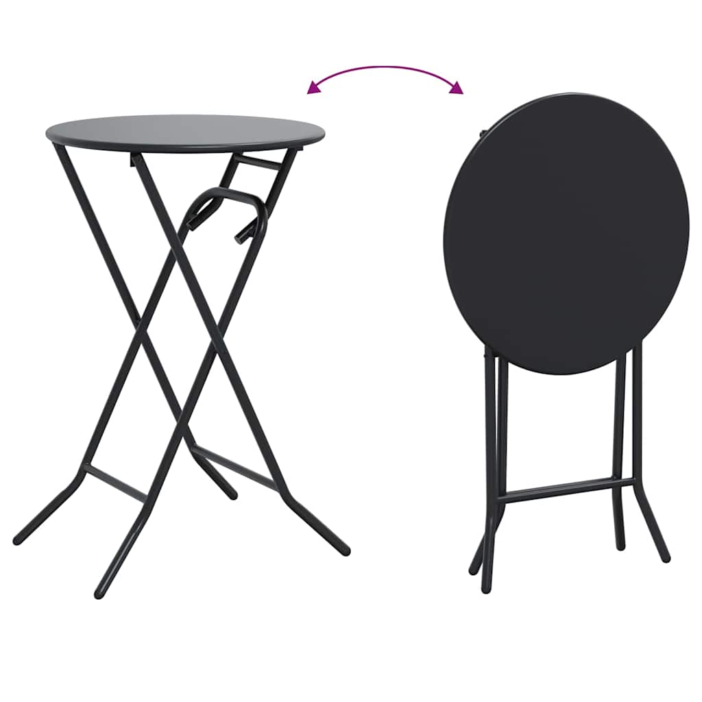 vidaXL Gartentisch Anthrazit 50 x 50 x 72 cm Metall