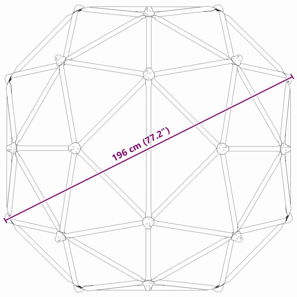 vidaXL Kletter Dome Blau Stahl