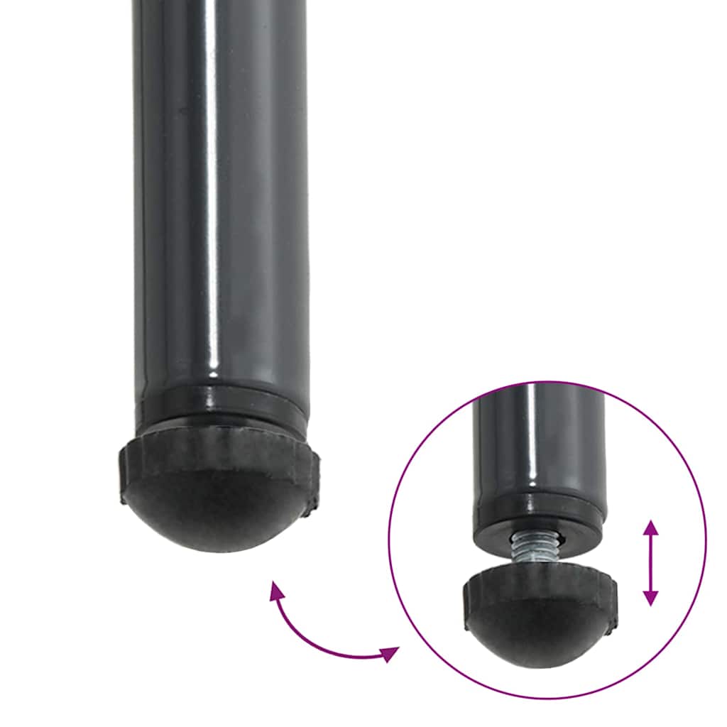 vidaXL Garten Essgruppe 3 pcs Schwarz und Anthrazit Poly-Rattan