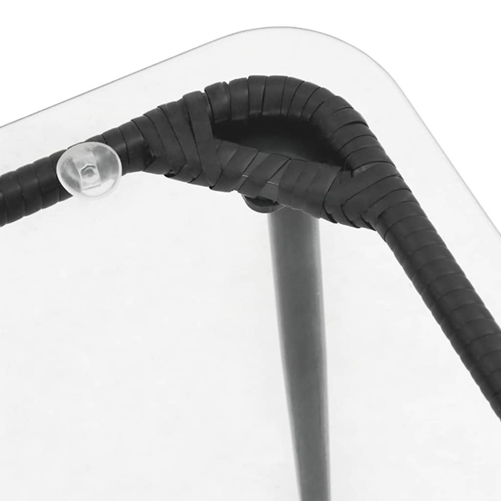 vidaXL Gartentisch Schwarz 80 x 40 x 45,5 cm Poly-Rattan