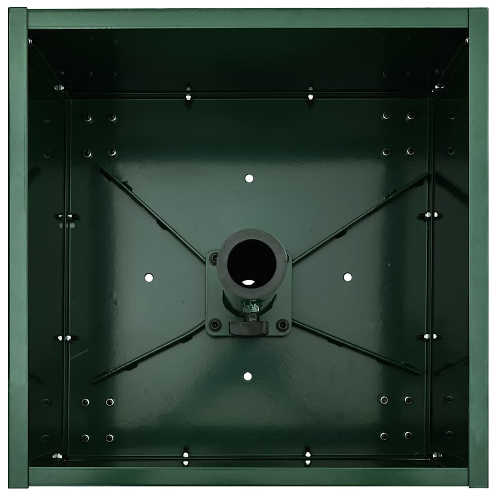 vidaXL Sonnenschirmständer Grün 45 x 45 x 45 cm Stahl