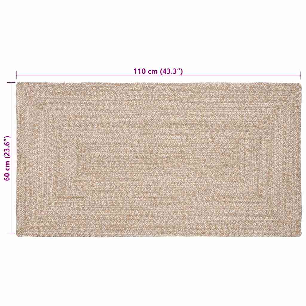 vidaXL Bereichsteppich Braun 60 x 110 cm Jute
