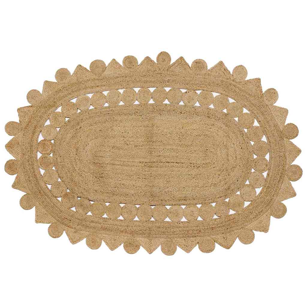 vidaXL Teppich Braun 100 x 152 cm Jute