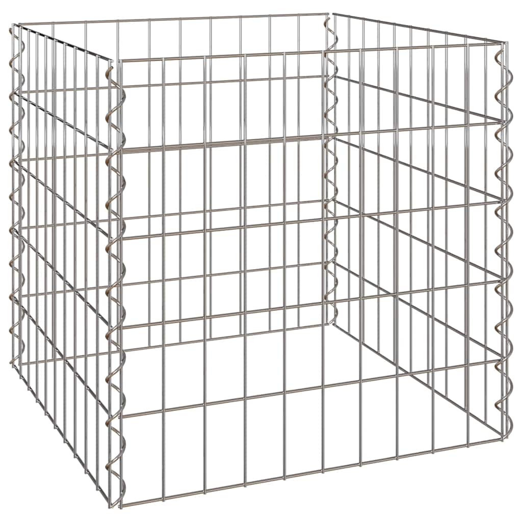 vidaXL Quadratischer Komposter 50 x 50 x 50 cm Eisen