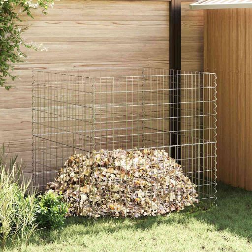 vidaXL Quadratischer Komposter 50 x 50 x 50 cm Eisen