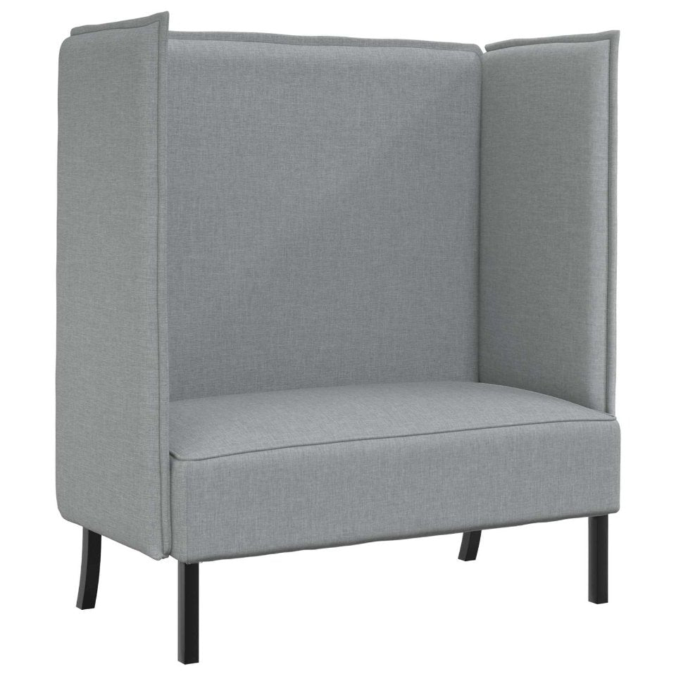 vidaXL Hoher Rücken Sofa Hellgrau 109 x 56 x 121 cm Stoff
