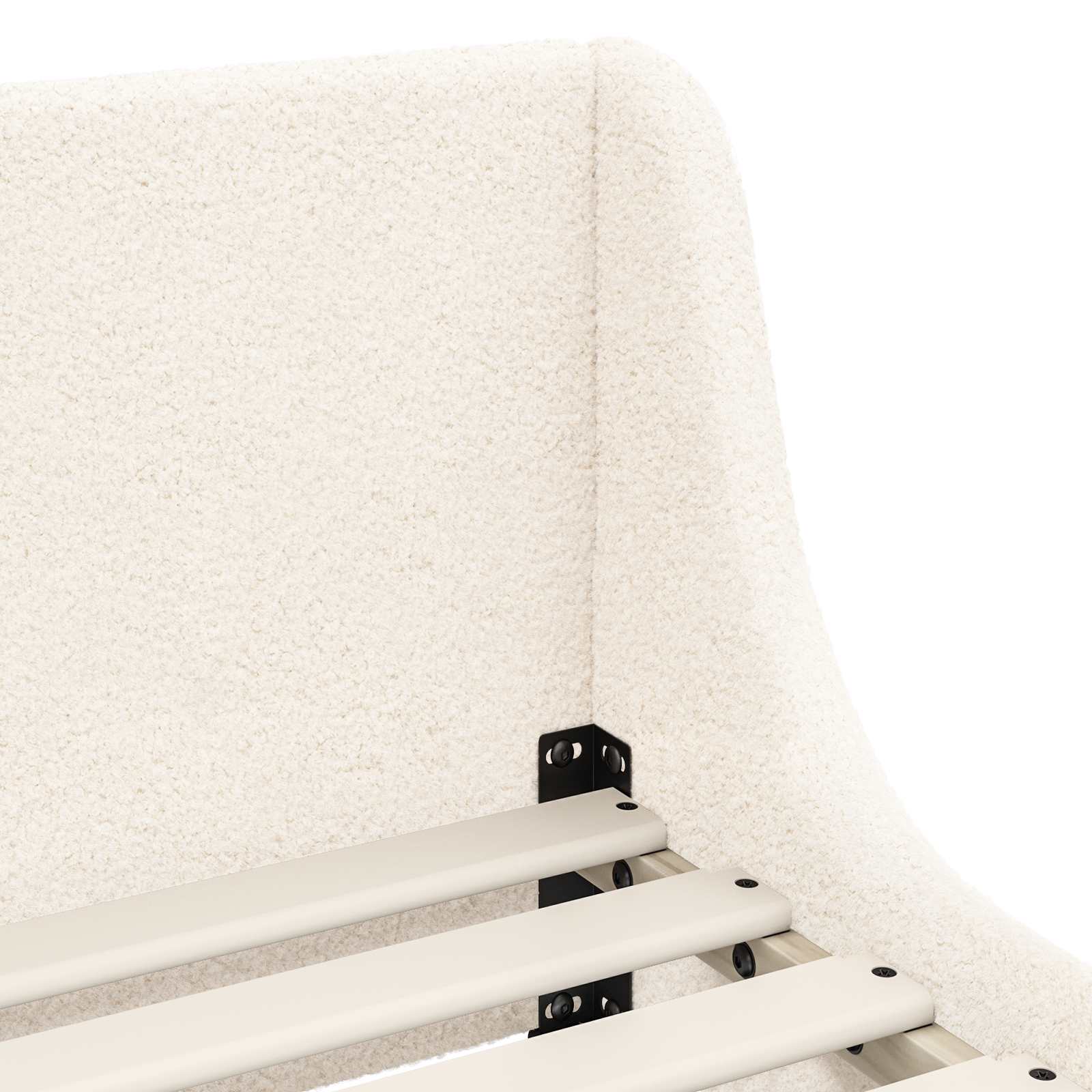 vidaXL Kinderbettgestell mit Kopfteil Creme 70 x 140 cm Schafstoff