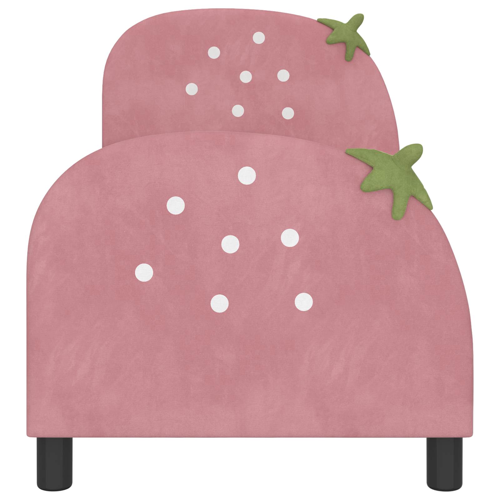 vidaXL Kinderbettgestell mit Kopfteil Rosa 70 x 140 cm Samt