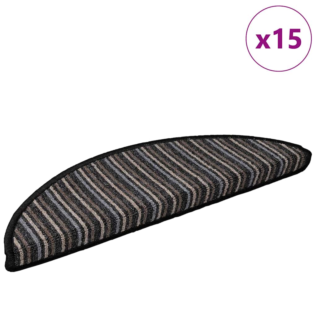 vidaXL Selbstklebende Treppenschoner 15 pcs Anthrazit 56 x 17 x 3 cm