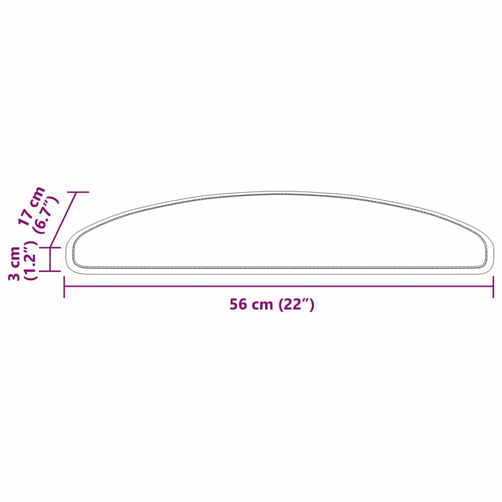 vidaXL Selbstklebende Treppenschoner 15 pcs Anthrazit 56 x 17 x 3 cm