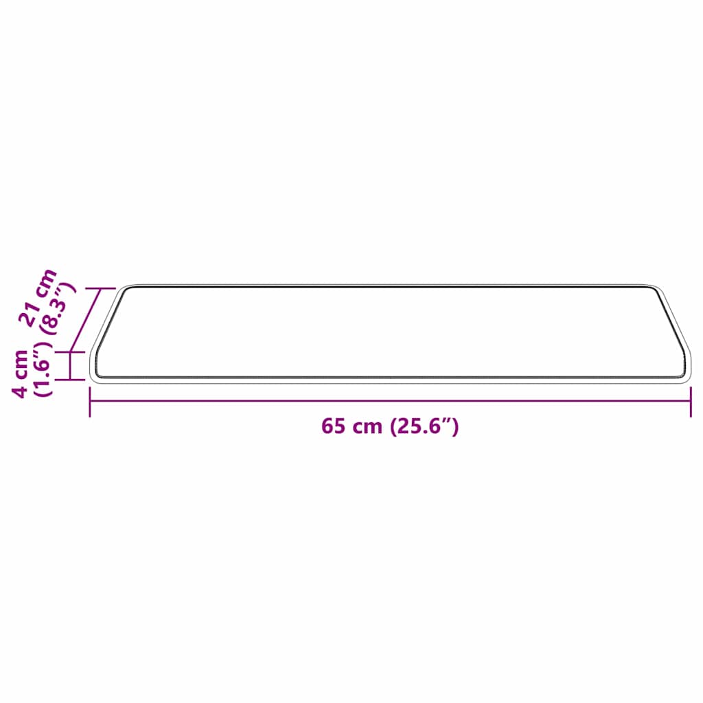 vidaXL Selbstklebende Treppenschoner 15 pcs Anthrazit 65 x 21 x 4 cm