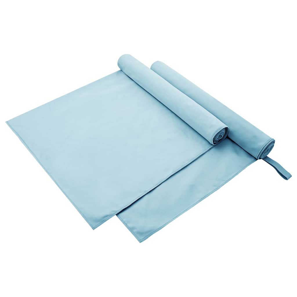 vidaXL Sporthandtücher 2 pcs Dunkelgrau 90 x 180 cm