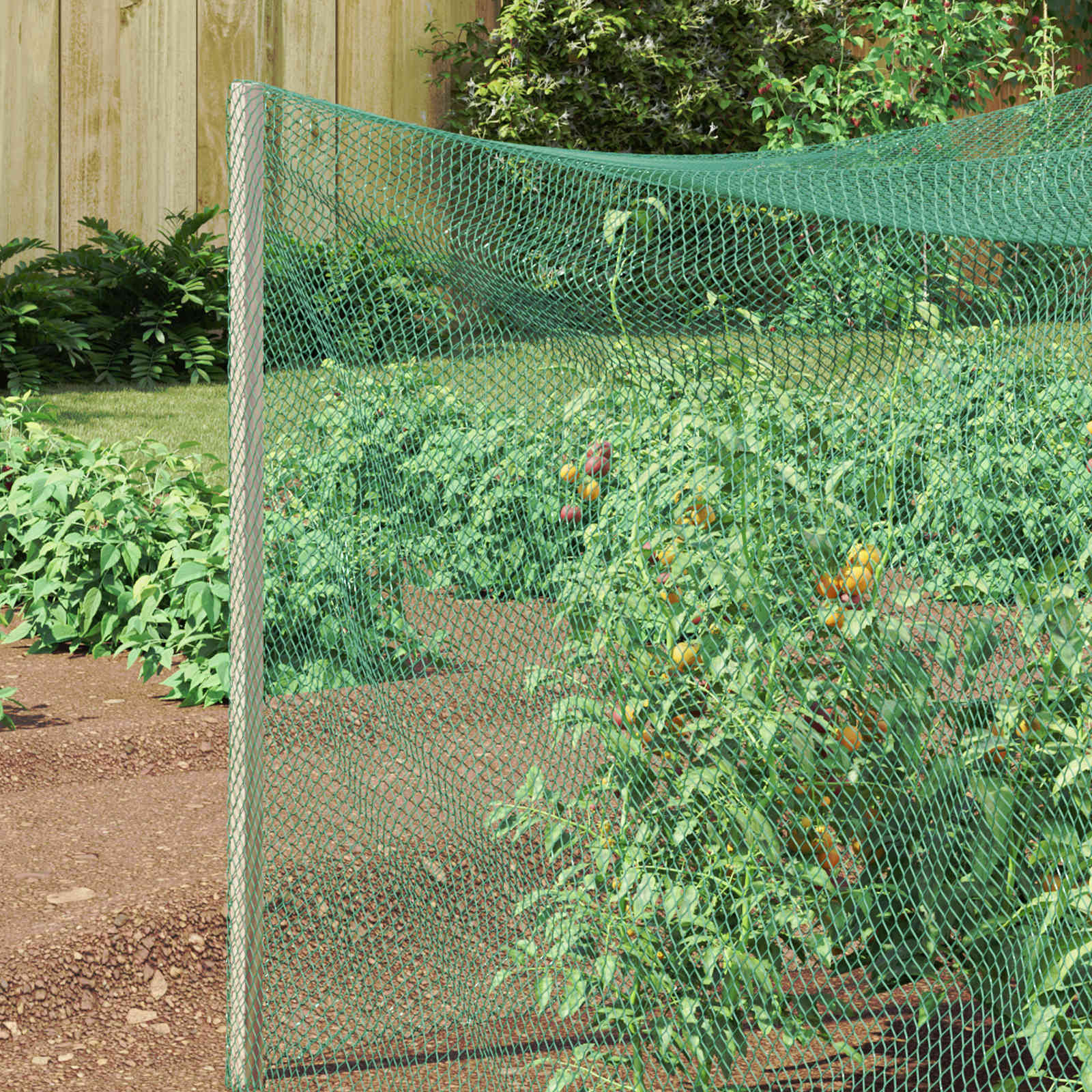 vidaXL Vogelschutznetz Grün 2 x 5 m Polyethylen