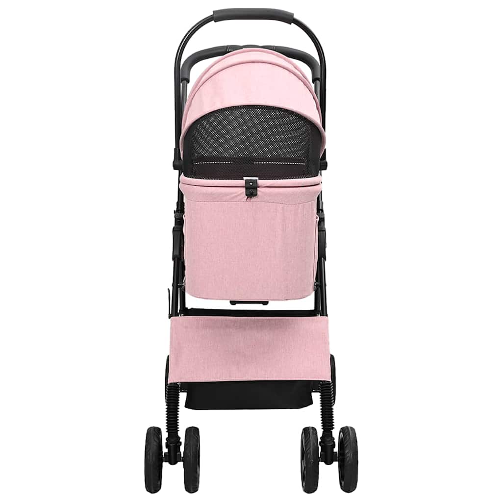 vidaXL Faltbarer Haustierwagen Rosa 81 x 47 x 99 cm Polyester