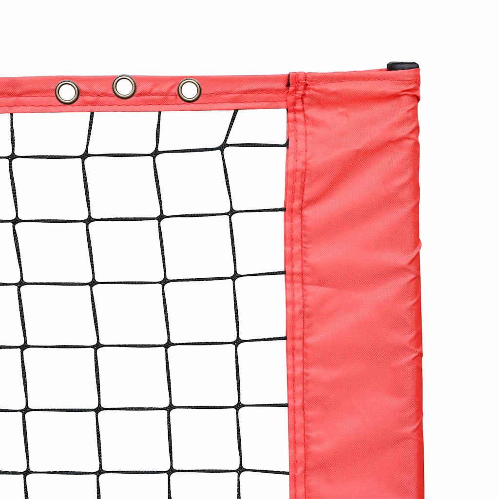 vidaXL Tennisnetz Schwarz und Rot 301 x 90.5 x 87 cm Polyester