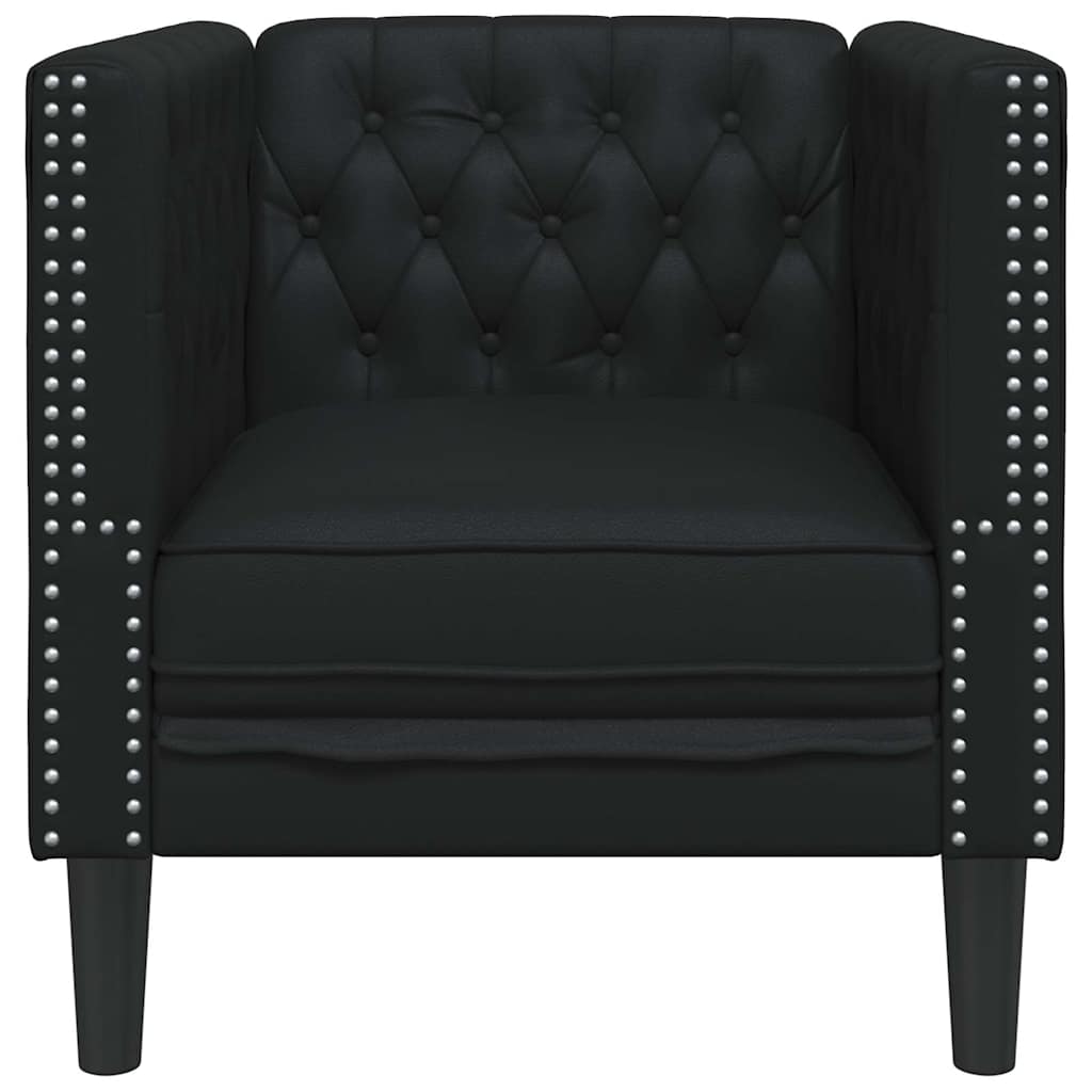 vidaXL Sofa Schwarz 74,5 x 71 x 70,5 cm PVC