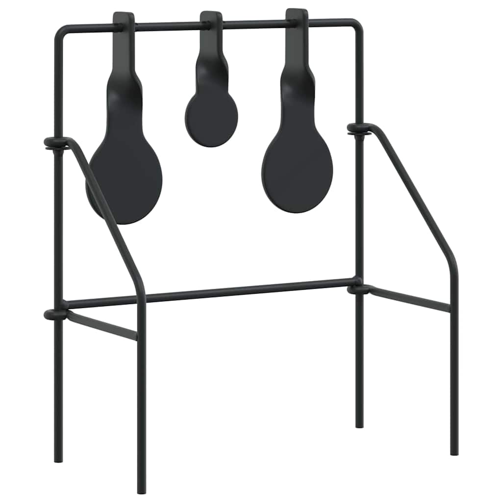 vidaXL Zurücksetzbares Ziel Schwarz 26 x 13 x 31 cm Stahl