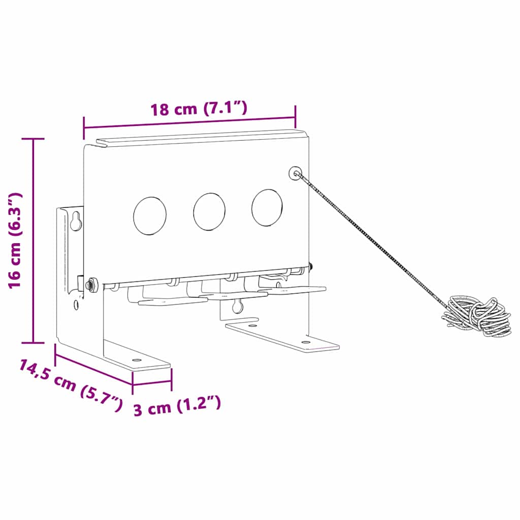 vidaXL Biathlon Knockdown Ziel Weiß 18 x 14,5 x 16 cm Stahl