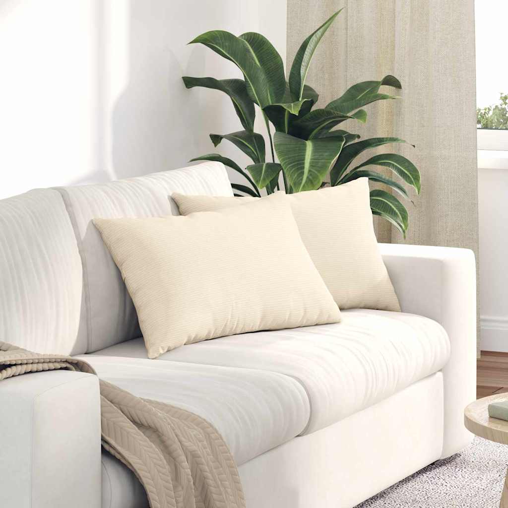 vidaXL Sofakissen 2 pcs Hellgrau 50 x 30 cm Cordstoff
