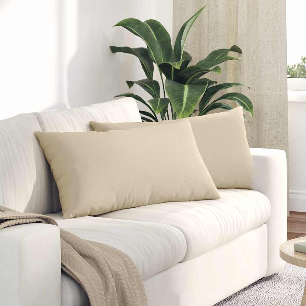 vidaXL Sofakissen 2 pcs Taupe 50 x 30 cm Stoff