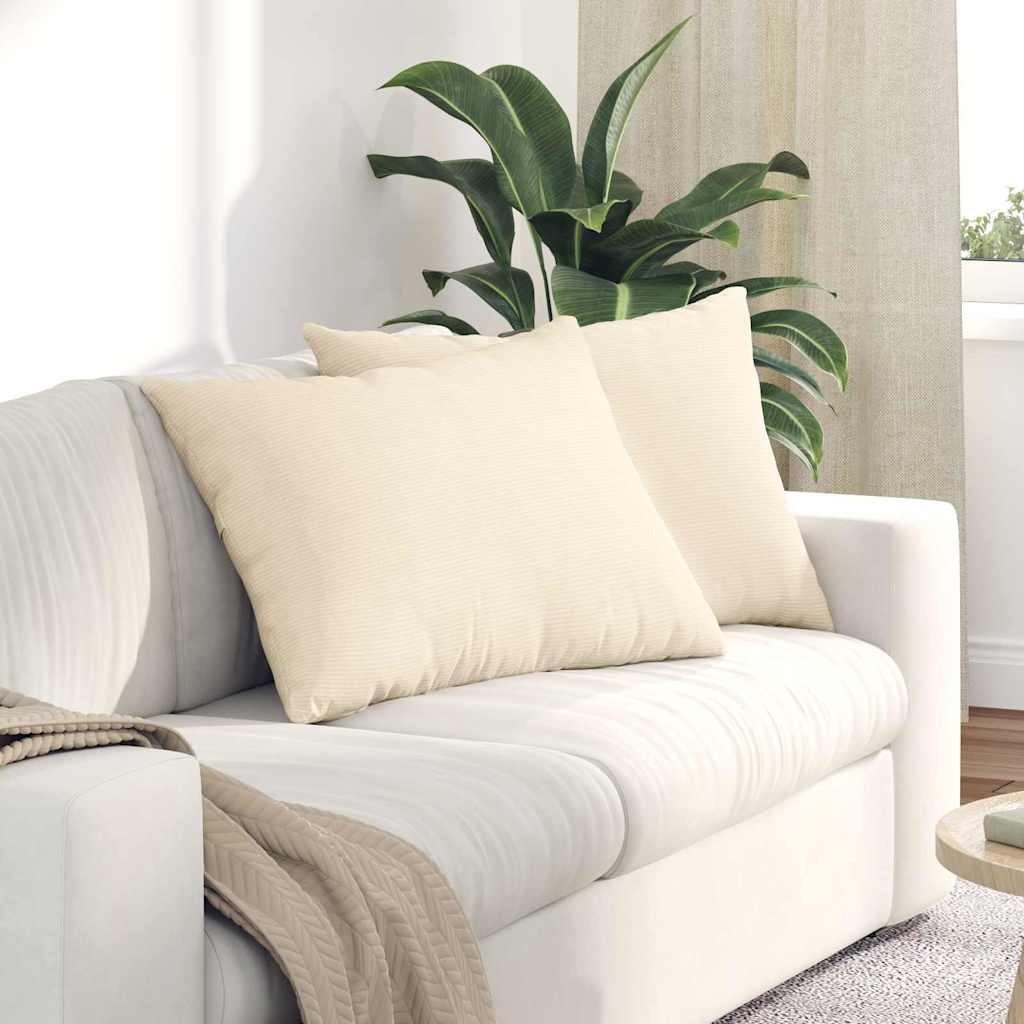 vidaXL Sofakissen 2 pcs Hellgrau 50 x 30 cm Cordstoff