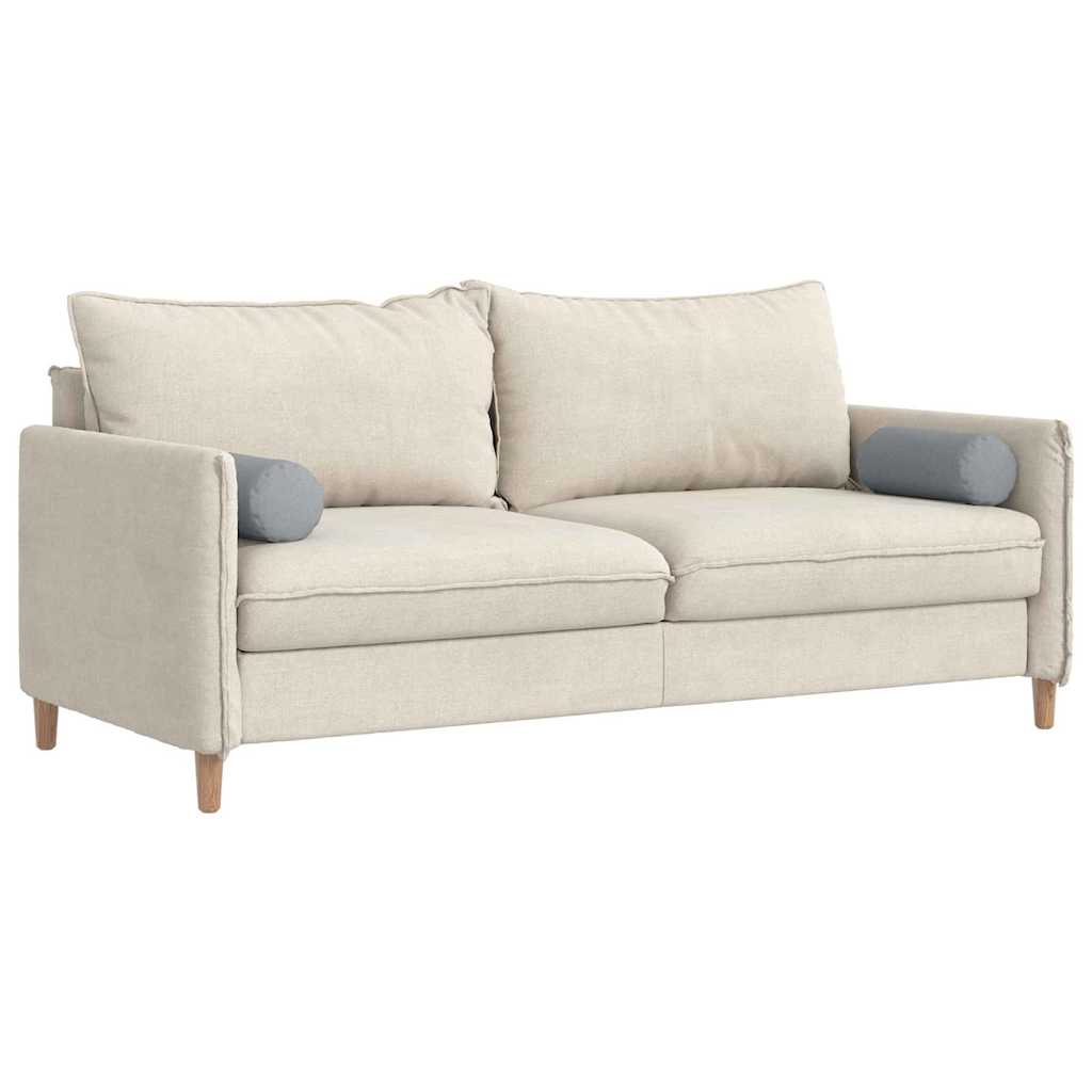 vidaXL Bolsterkissen 2 pcs Hellgrau Ø 15 x 40 cm Stoff