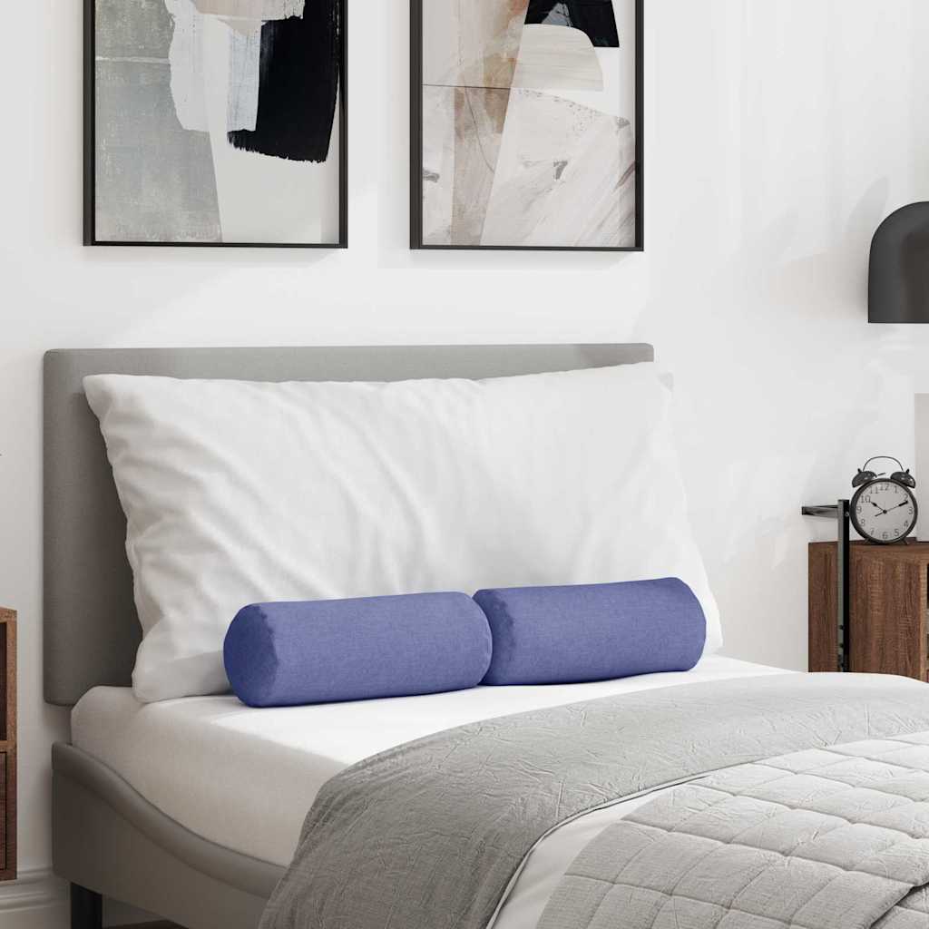 vidaXL Bolsterkissen 2 pcs Hellgrau Ø 15 x 40 cm Stoff