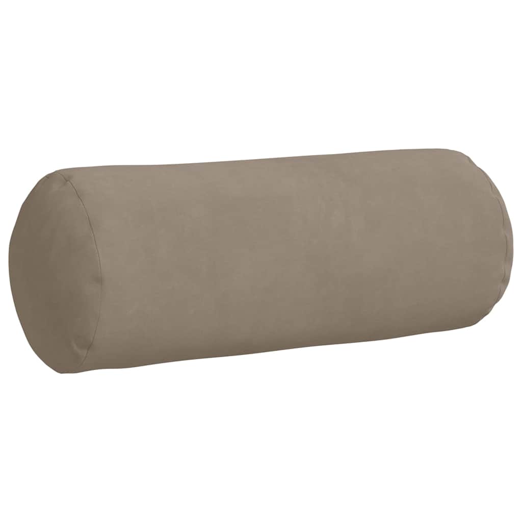 vidaXL Bolsterkissen 2 pcs Taupe Ø 15 x 40 cm Mikrofaserstoff