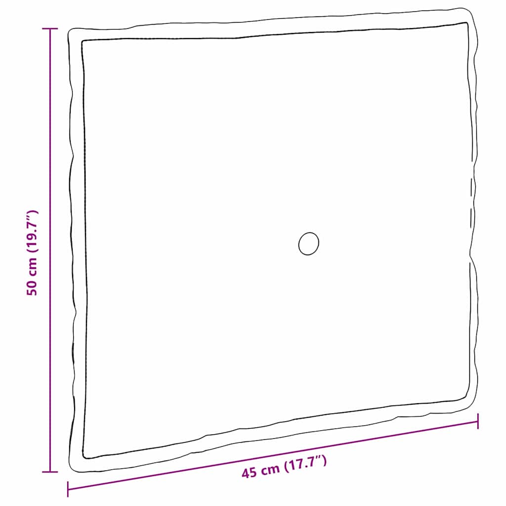 vidaXL Rücken Kissen Hellgrau 50 x 45 cm Cordstoff