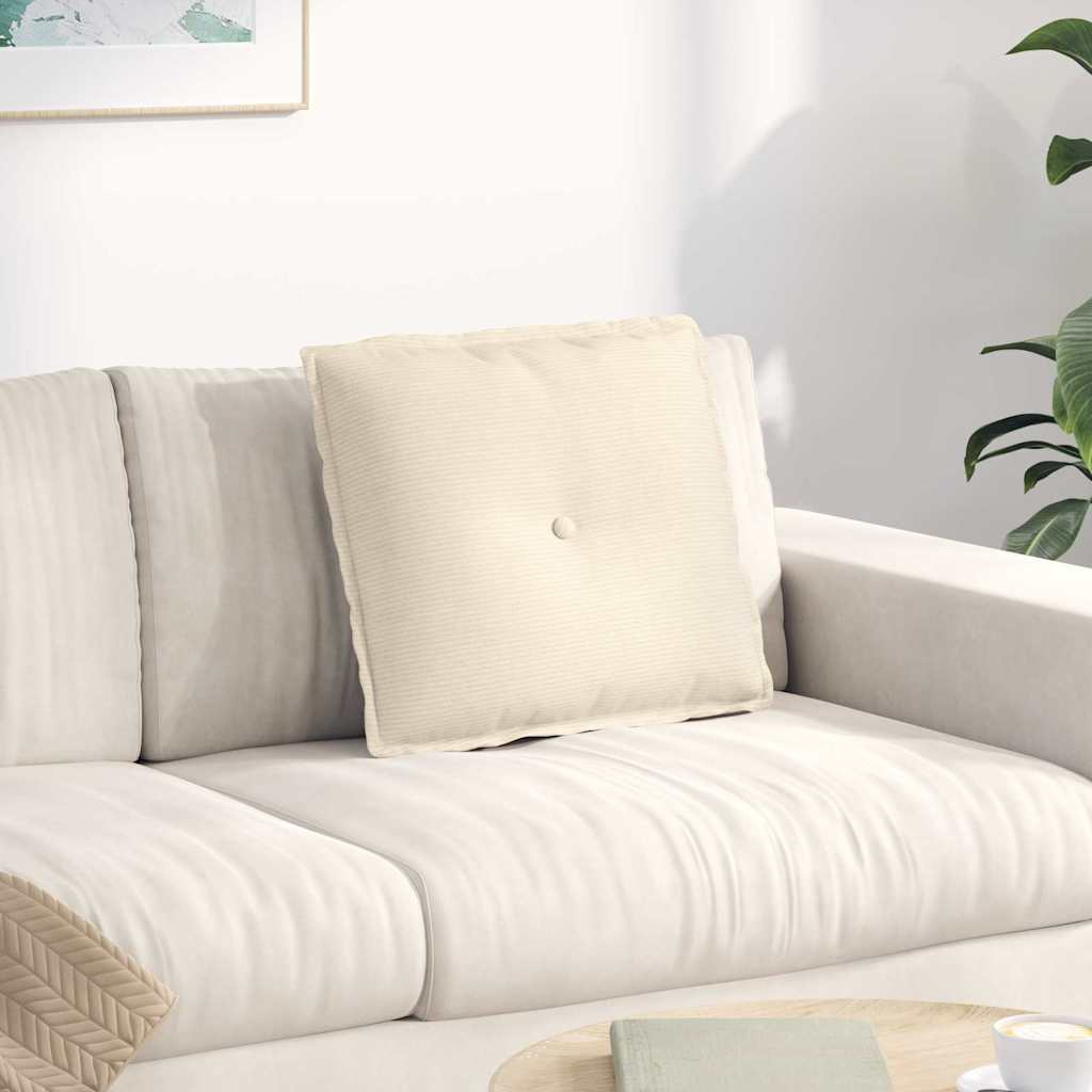 vidaXL Rücken Kissen Hellgrau 50 x 45 cm Cordstoff