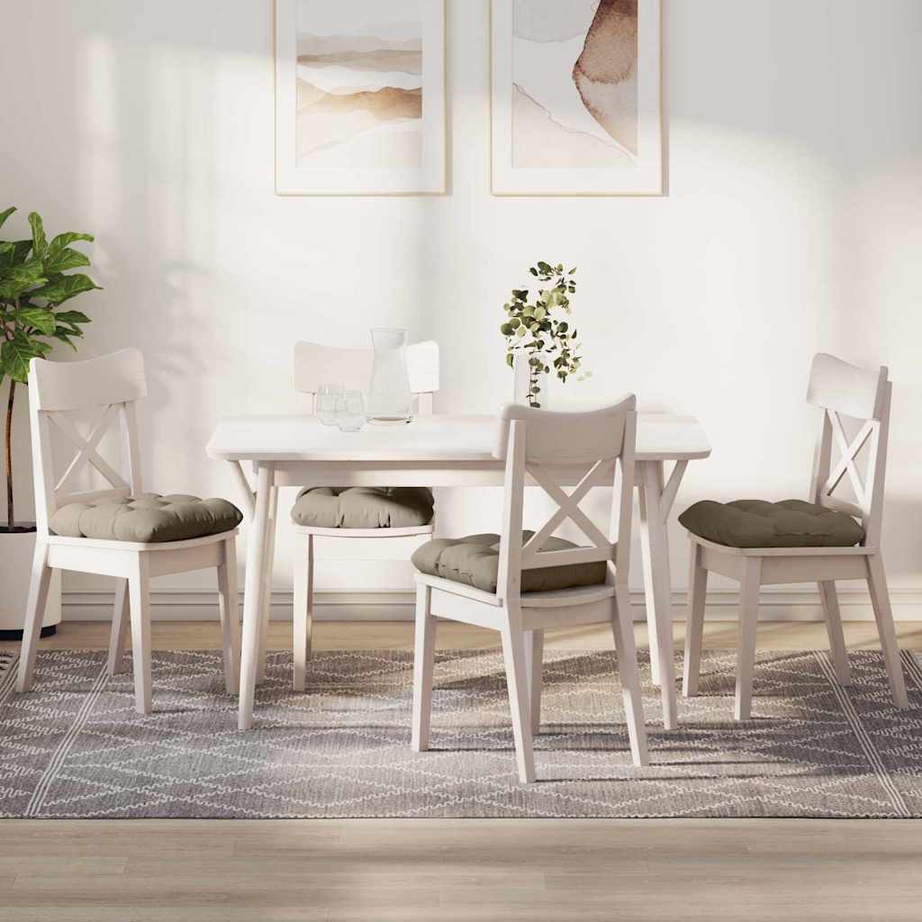 vidaXL Sitzkissen 4 pcs Taupe 40 x 40 cm Mikrofaserstoff