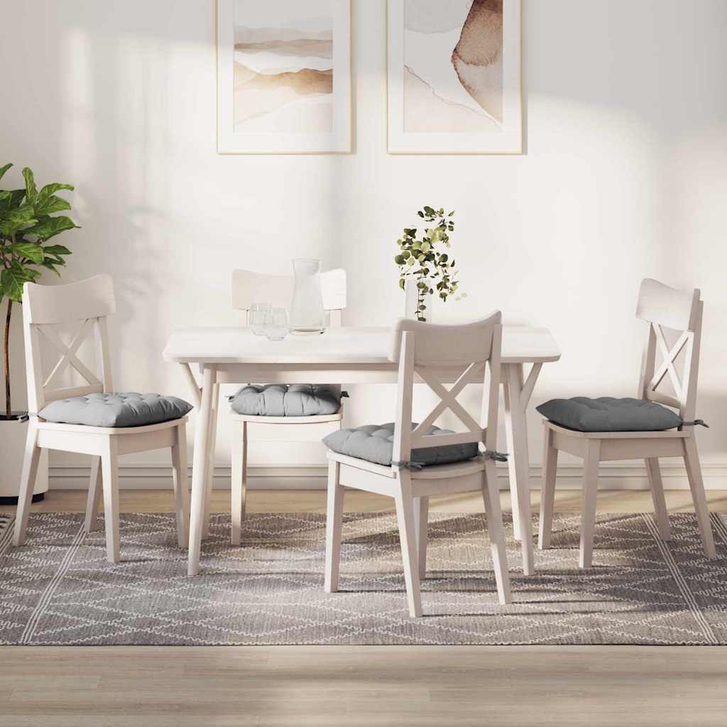 vidaXL Sitzkissen 2 pcs Hellgrau 40 x 40 x 6 cm Stoff