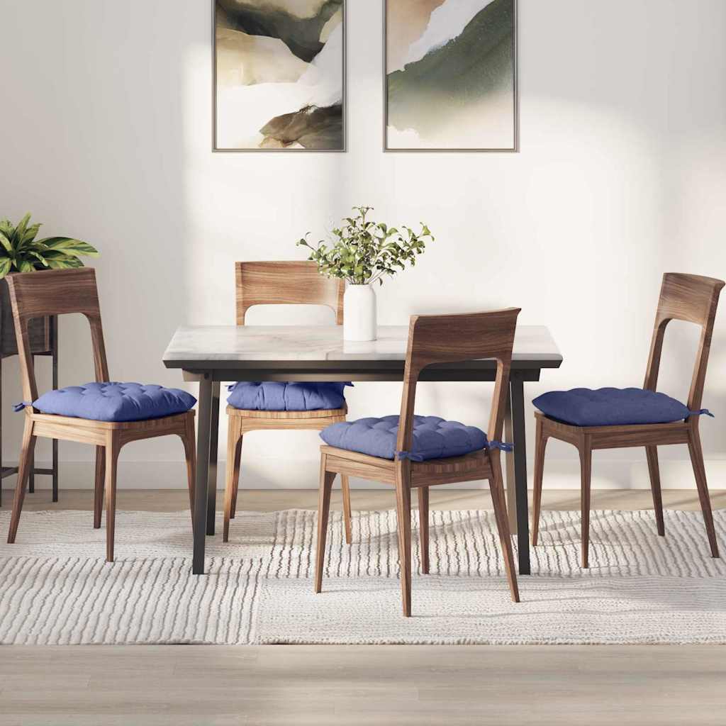 vidaXL Sitzkissen 2 pcs Hellgrau 40 x 40 x 6 cm Stoff