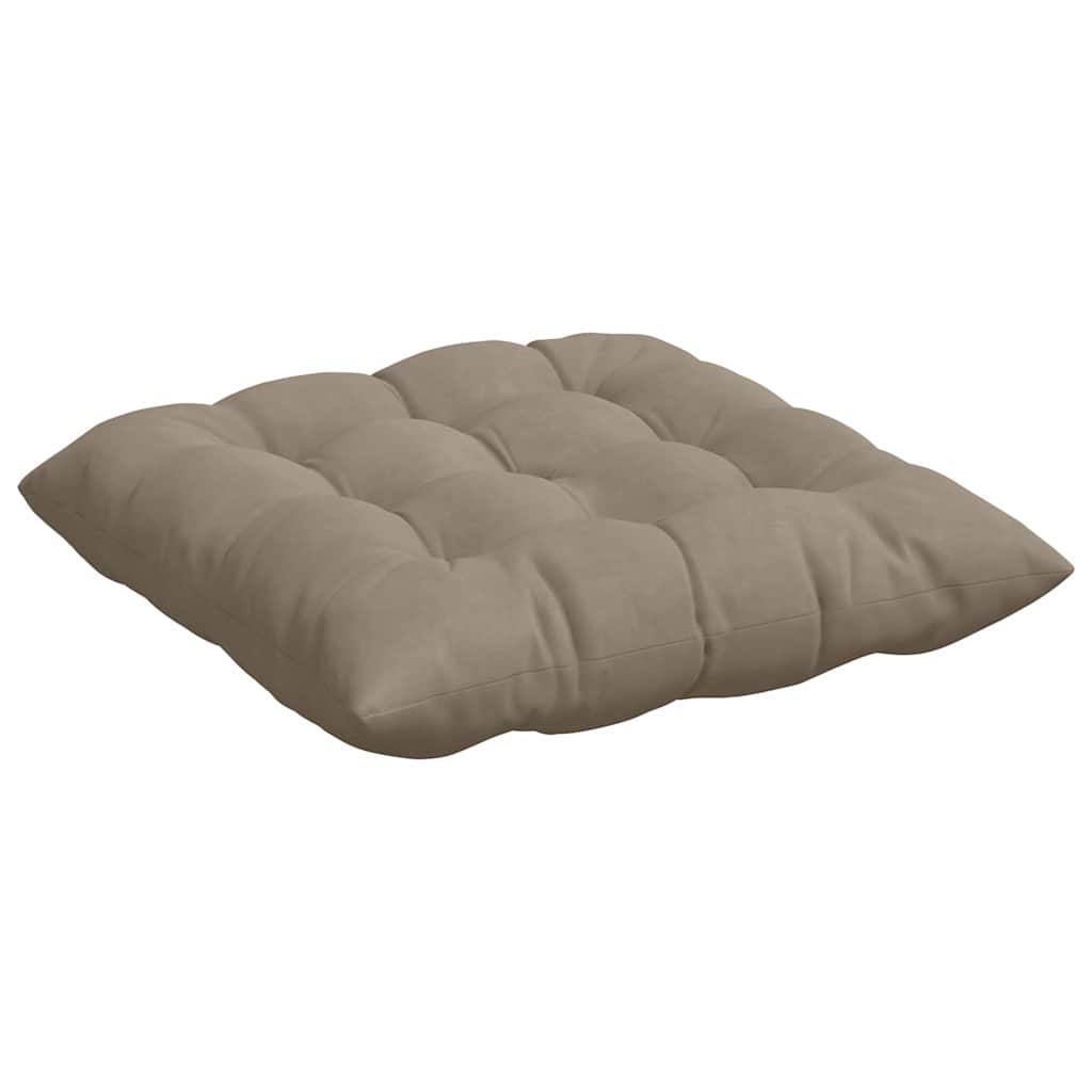 vidaXL Sitzkissen 4 pcs Taupe 40 x 40 x 6 cm Mikrofaser