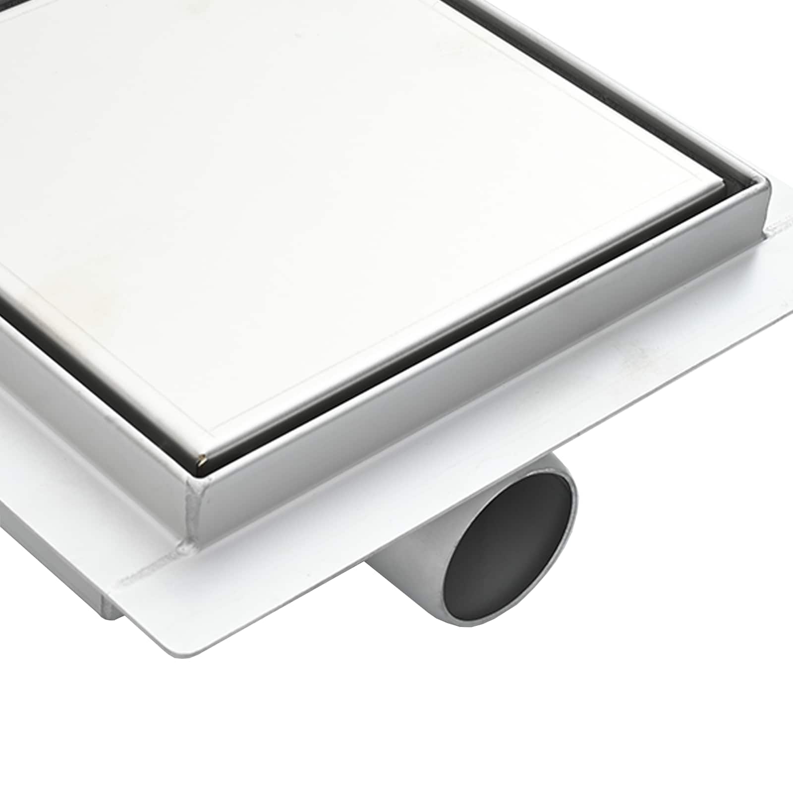 vidaXL 2 in 1 Duschabfluss Silber 15 x 15 cm Edelstahl 304