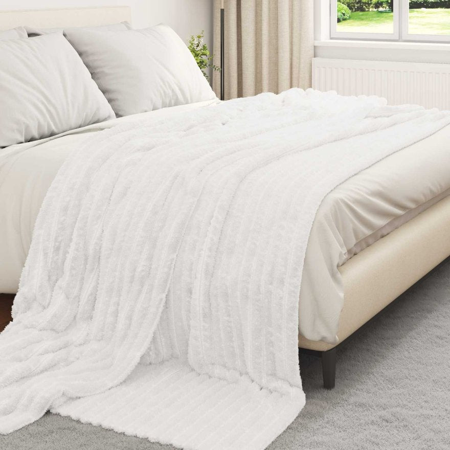 vidaXL Überwurfdecke Beige 150 x 130 cm Fleece