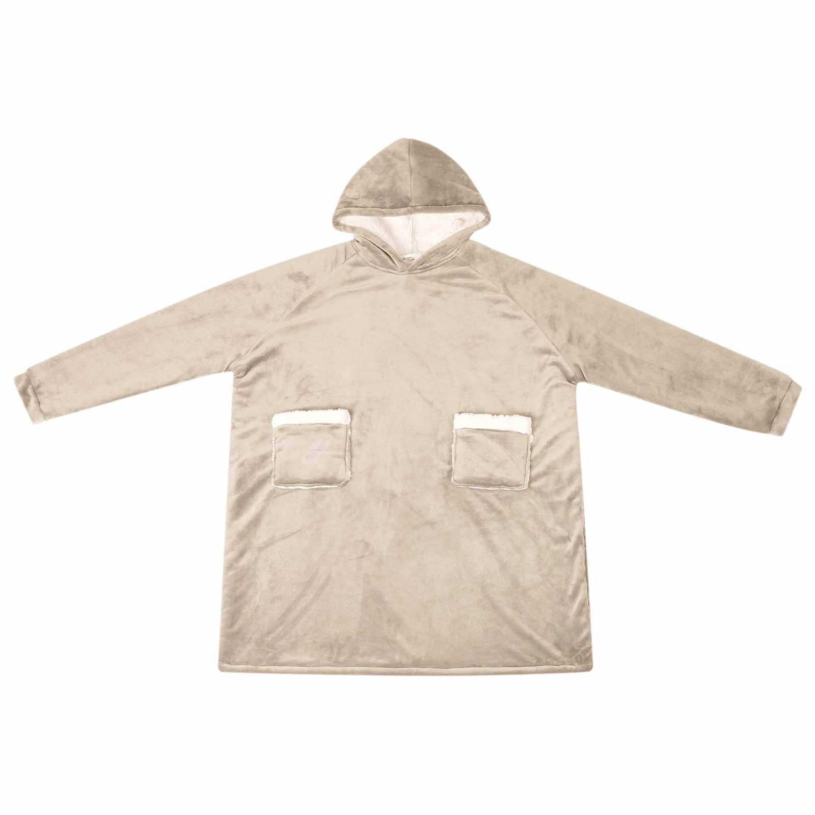 vidaXL Decken-Hoodie Beige S Fleece und Flanell