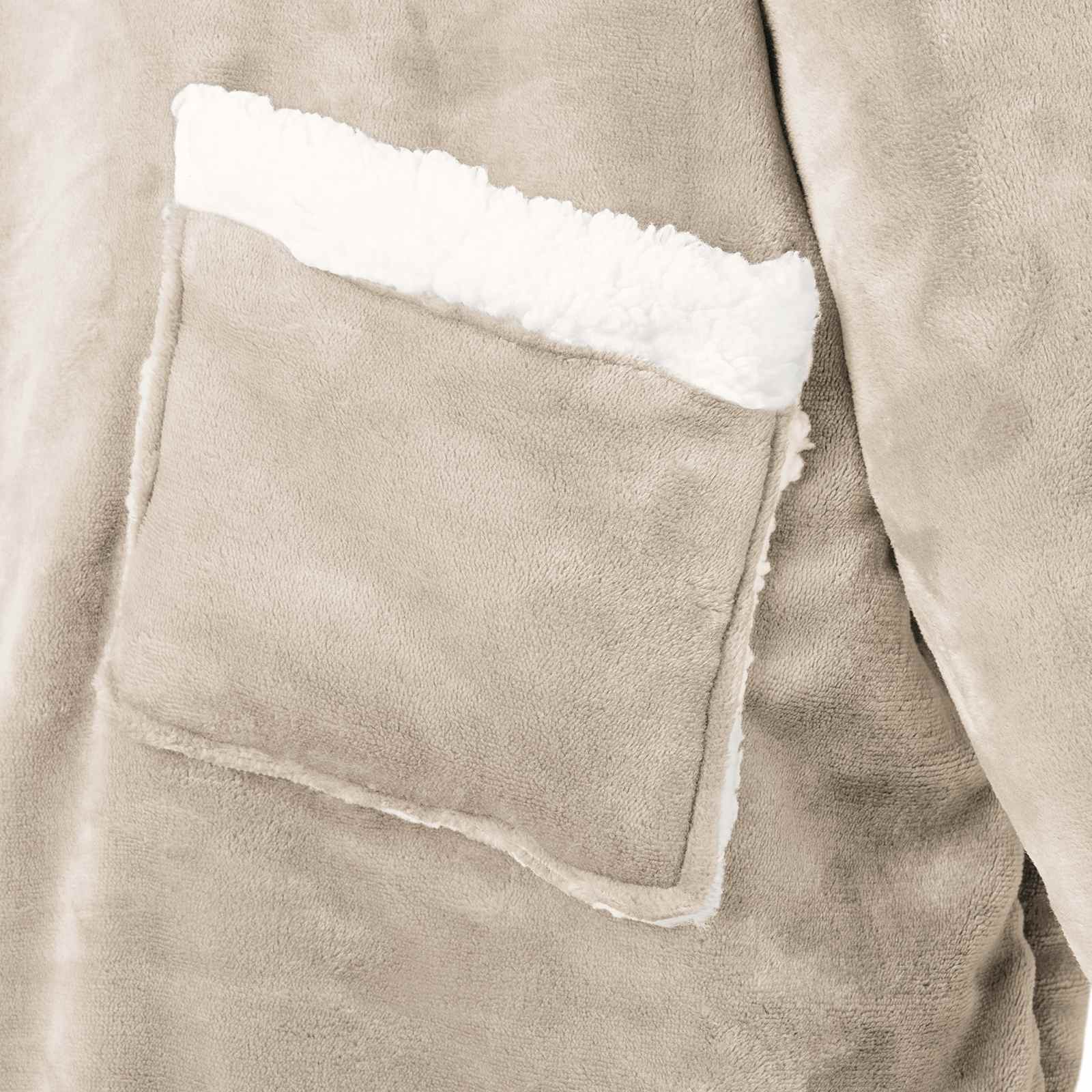 vidaXL Decken-Hoodie Beige S Fleece und Flanell