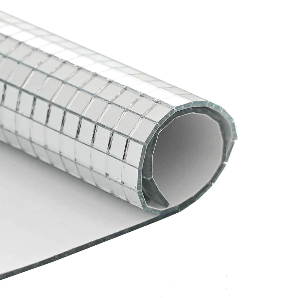 vidaXL Spiegel-Mosaikfliese Geometrisch 3 pcs Silber 30 x 30 cm Glas