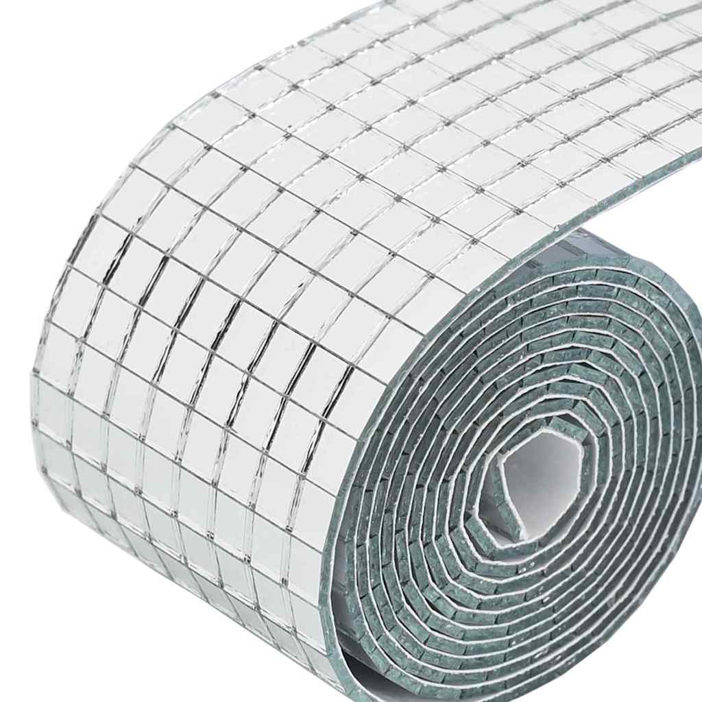 vidaXL Spiegel-Mosaikfliese Geometrisch 3 pcs Silber 100 x 4 cm Glas