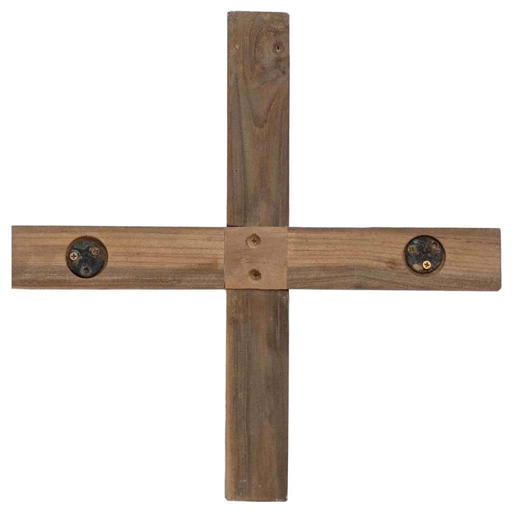 vidaXL Weihnachtsbaum mit Ständer Braun 90 cm Massivholz Teak