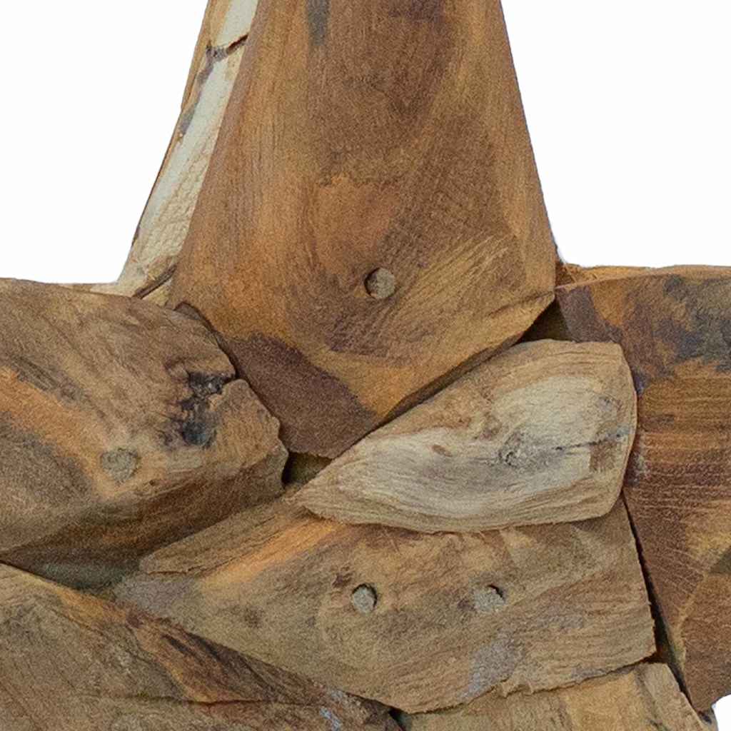 vidaXL Weihnachtsstern Braun 30 x 5 x 45 cm Massivholz Teak