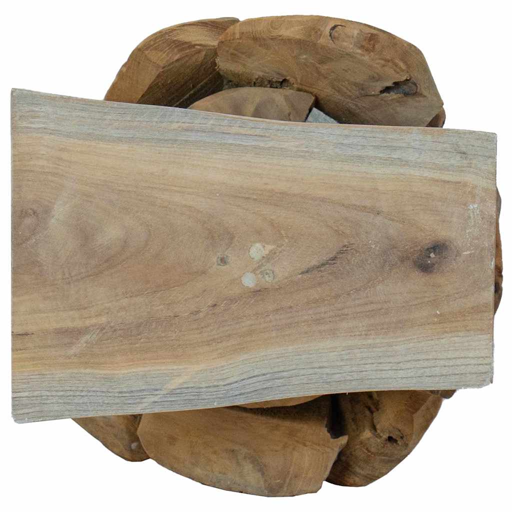 vidaXL Weihnachtsbaum mit Ständer Braun 60 cm Massivholz Teak