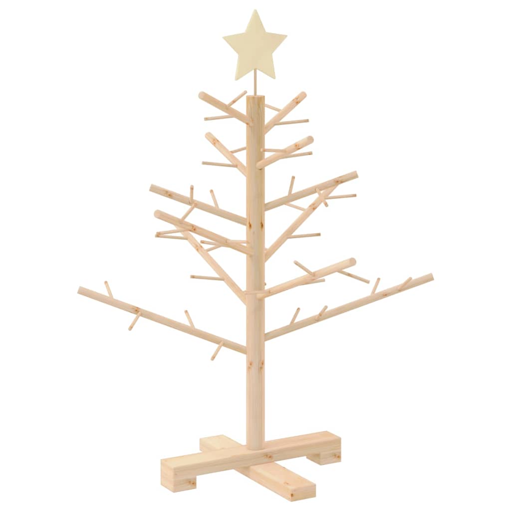 vidaXL Holz Weihnachtsbaum mit Ständer Natur 75 cm Massivholz Kiefer