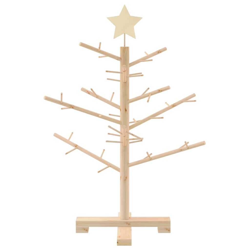 vidaXL Holz Weihnachtsbaum mit Ständer Natur 75 cm Massivholz Kiefer