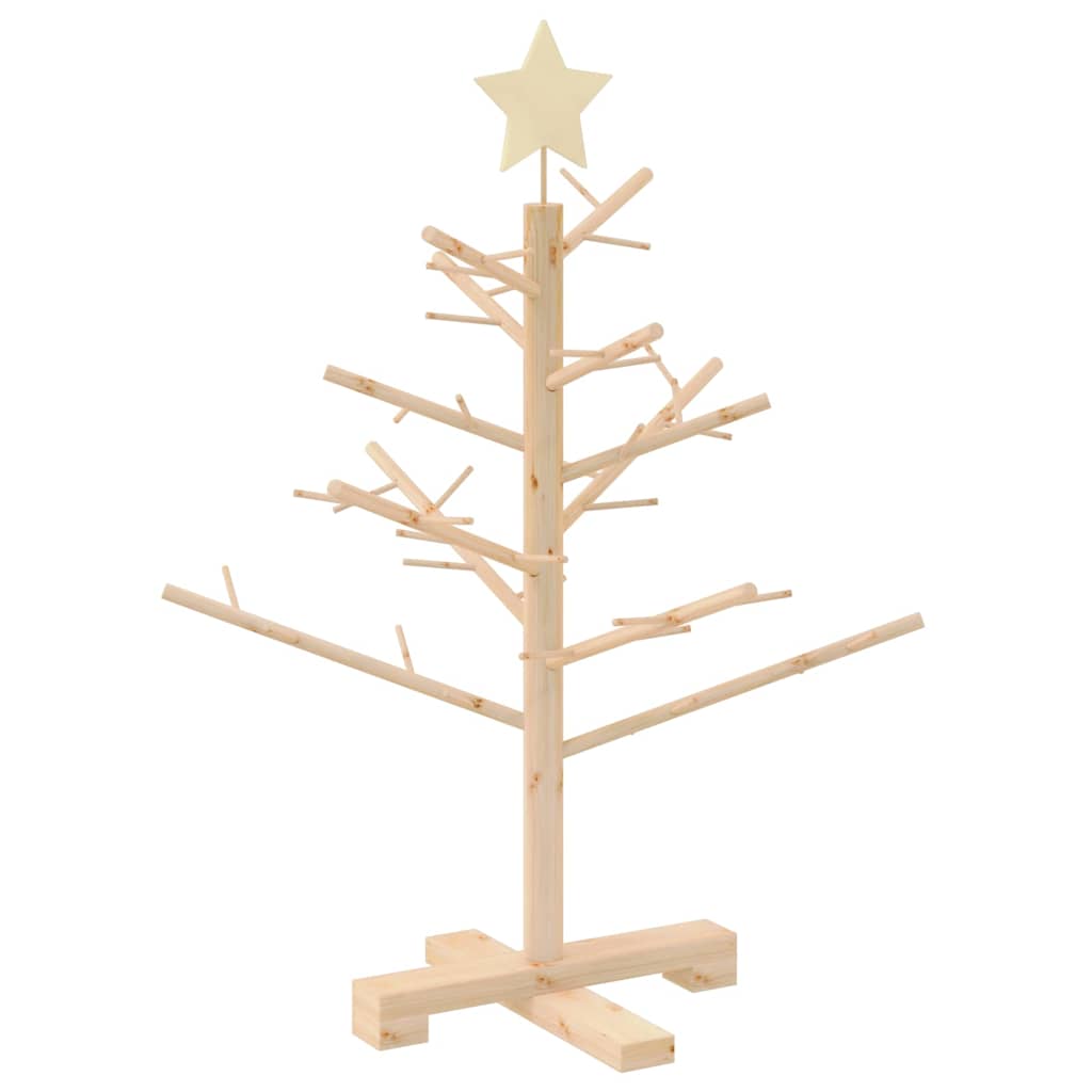 vidaXL Holz Weihnachtsbaum mit Ständer Natur 75 cm Massivholz Kiefer