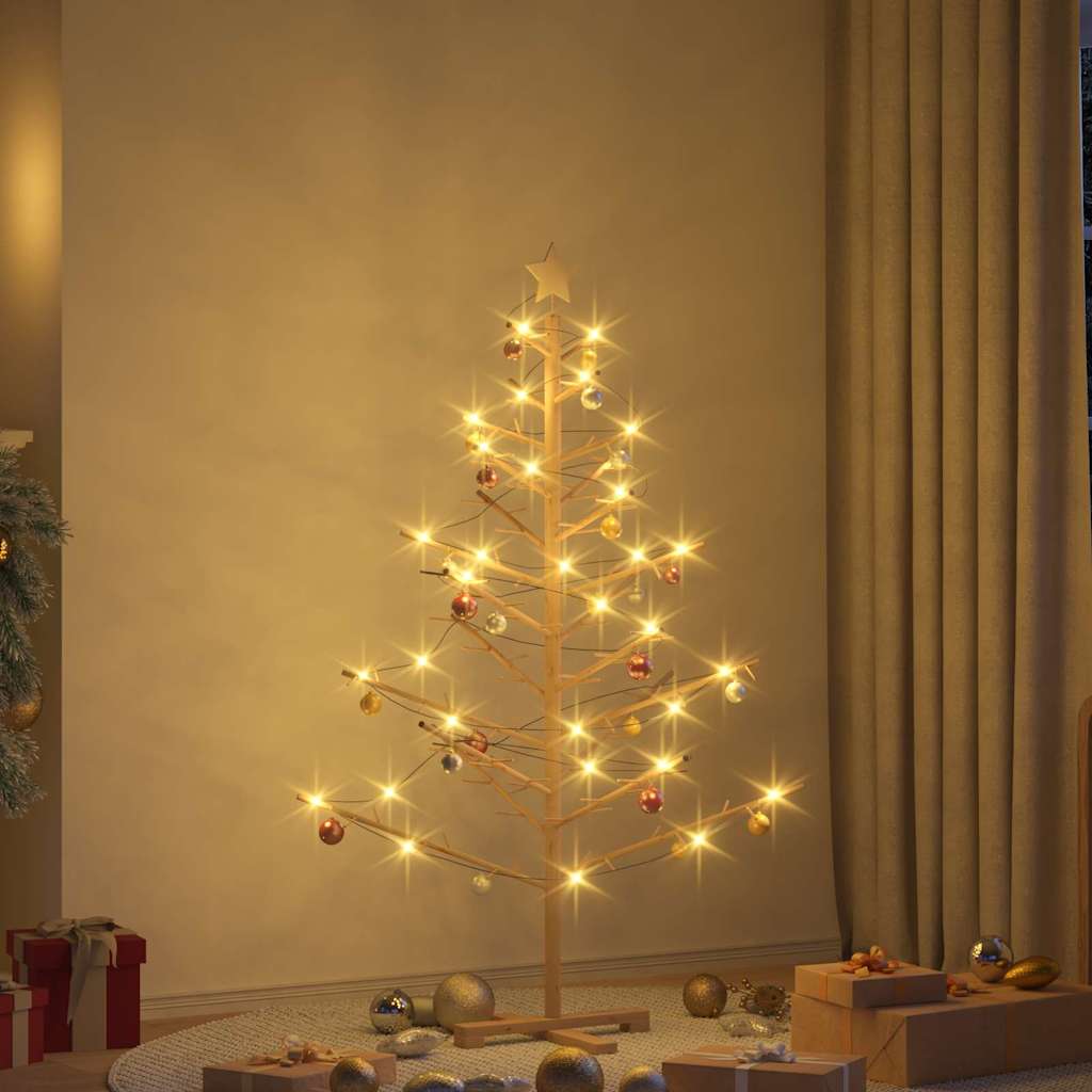 vidaXL Holz Weihnachtsbaum mit Ständer Natur 75 cm Massivholz Kiefer