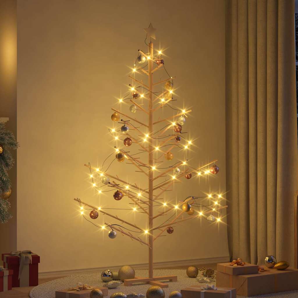 vidaXL Holz Weihnachtsbaum mit Ständer Natur 75 cm Massivholz Kiefer